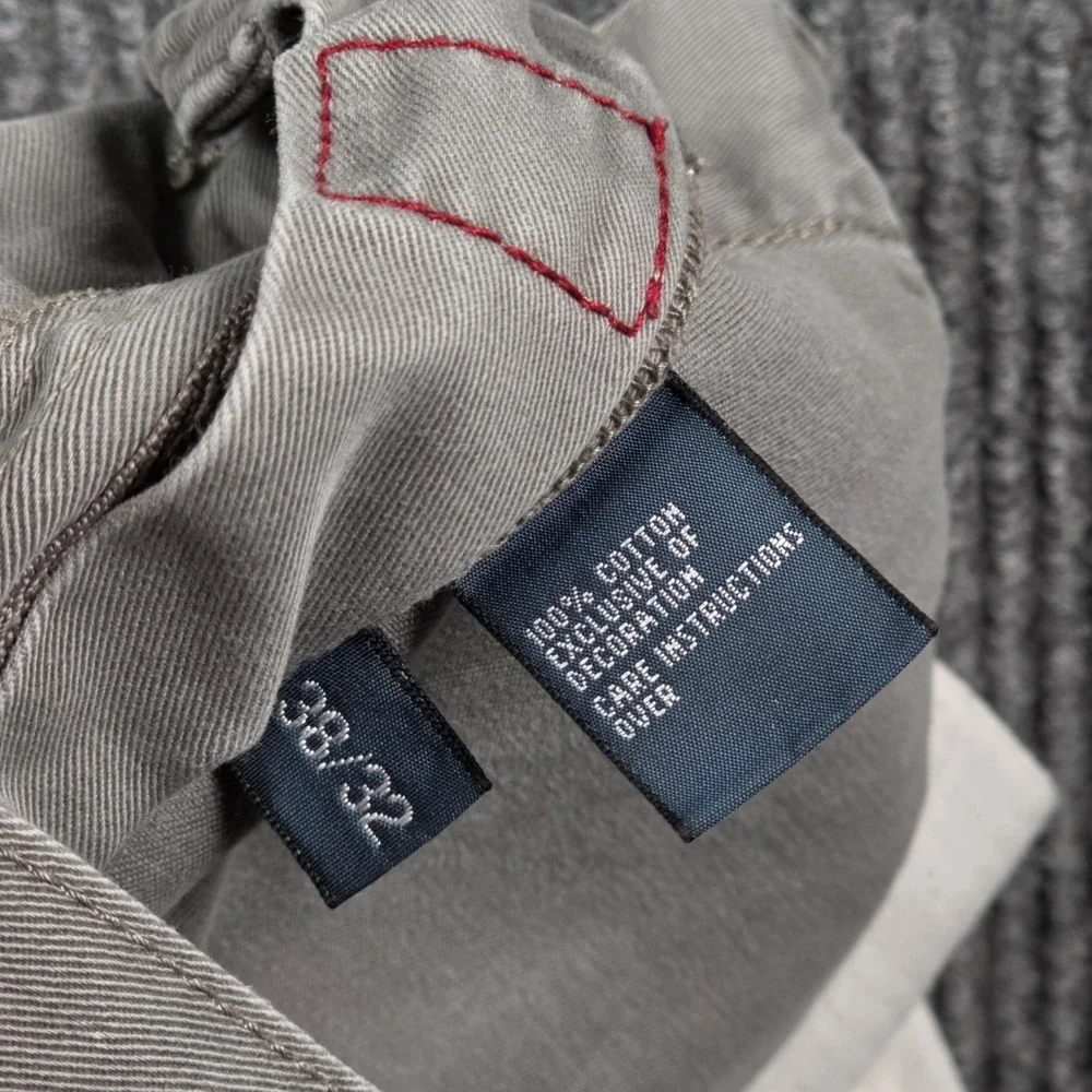 Polo Ralph Lauren Straight 650 Pants Mens 38x32 Gray Cotton Denim Style Y2K Gorp